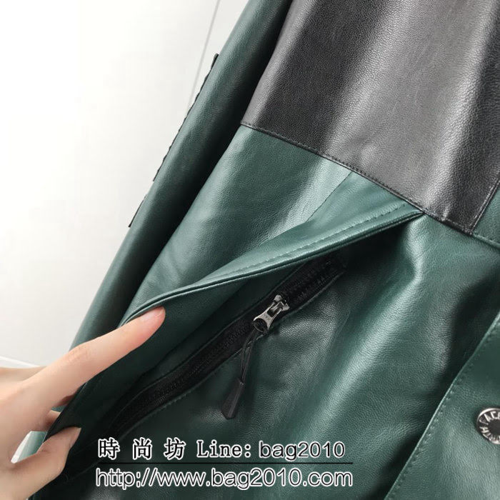 SUPREME X TNF 重工聯名皮質 軍綠色 抓絨衝鋒衣 情侶款 ydi1885